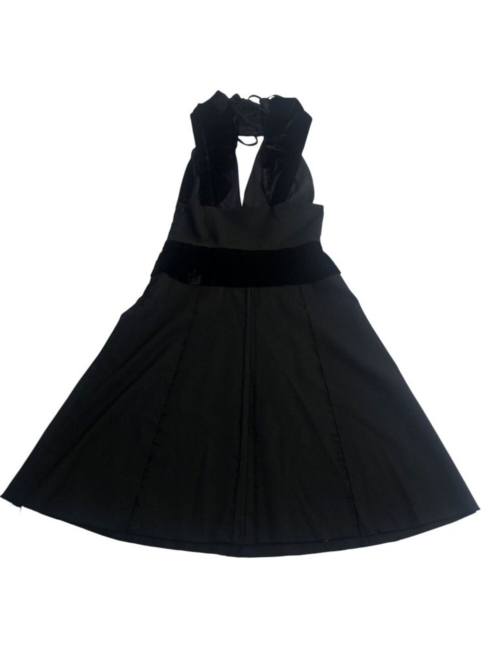 Fendi F/W 2018 Wool Blend Halter Dress in Black